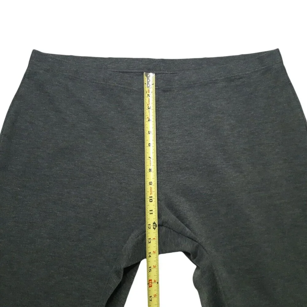 Dialogue Trouser Pants Womens Plus 2X Gray Elastic Waist Stretch Heather - Picture 4 of 12